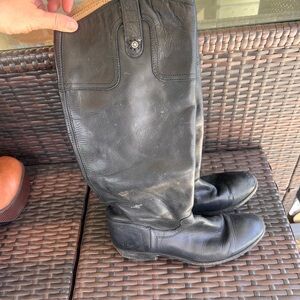 Black Leather FRYE Riding Boots